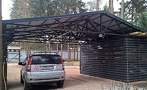 Навес из профнастила